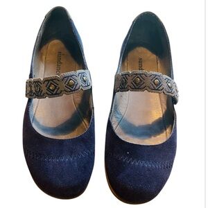 Sundance Navy Suede Chai Spice Mary Janes